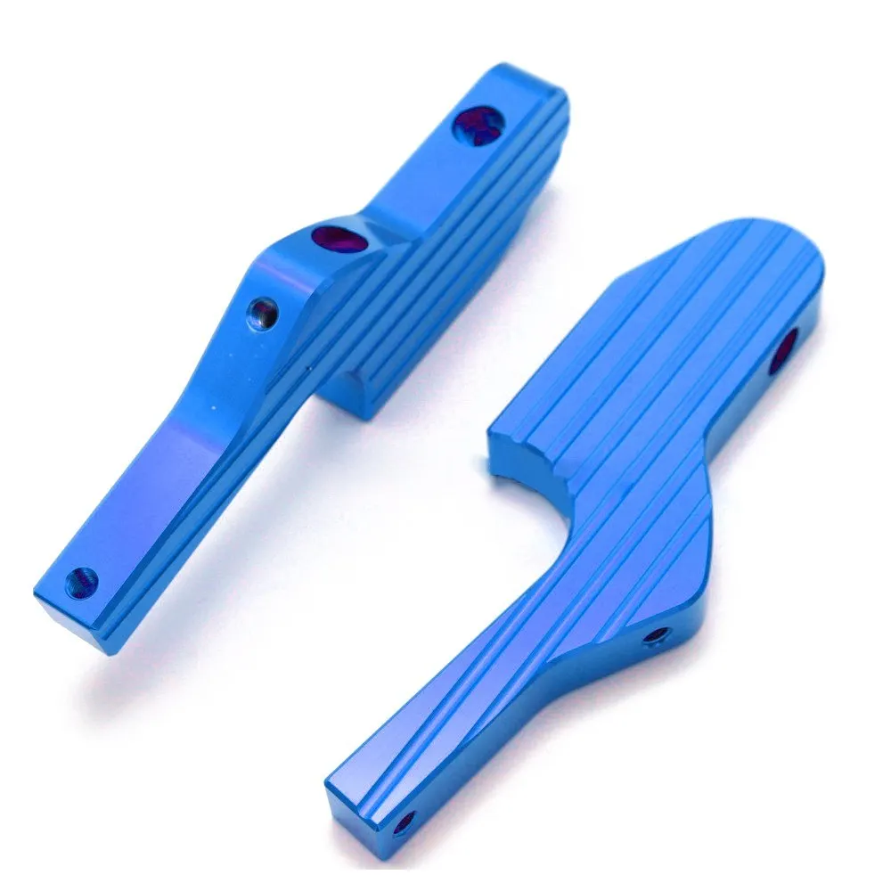 Алюминиевая подножка заднего пассажира для мотоцикла удлиненная черные