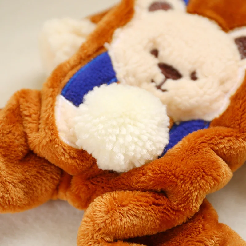 Милая флисовая одежда для собак зимняя щенков теплая Пижама пальто куртка