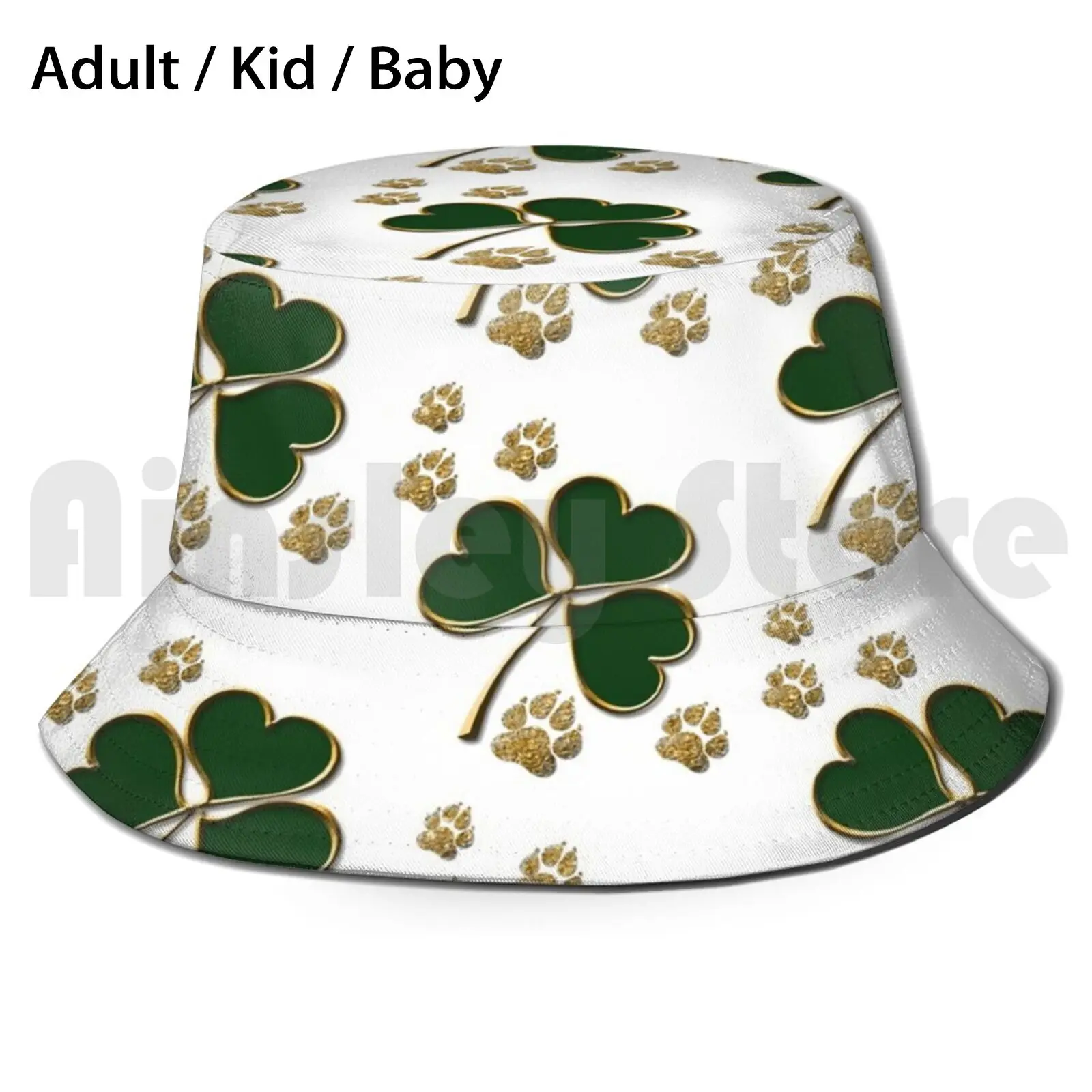 Ирландские золотые лапы шапка от солнца Shamrock складная защита УФ лучей Ирландская