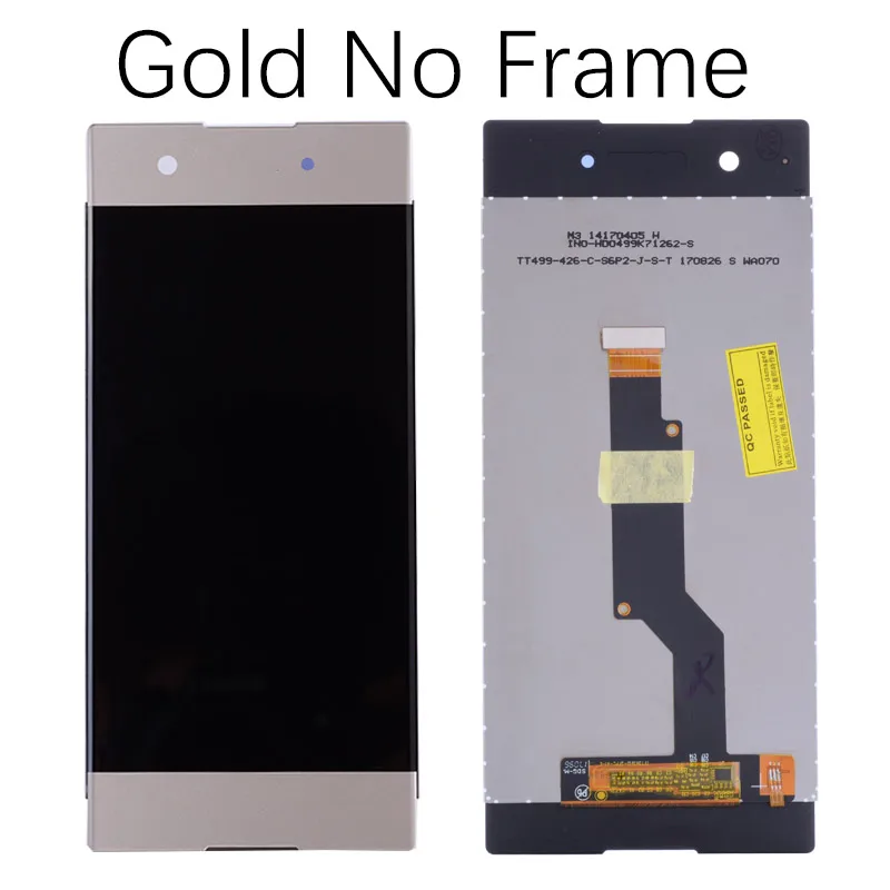 Gold No Frame 5,0 ''lcd для sony Xperia XA1 lcd дисплей дигитайзер сборка сенсорный экран Рамка с бесплатными инструментами для G3116 G3121 G3123 - Цвет: Gold No Frame