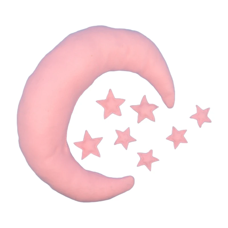 

066B Baby Posing Moon Pillow Stars Set Newborn Photography Props Infants Photo Shooting Accessories