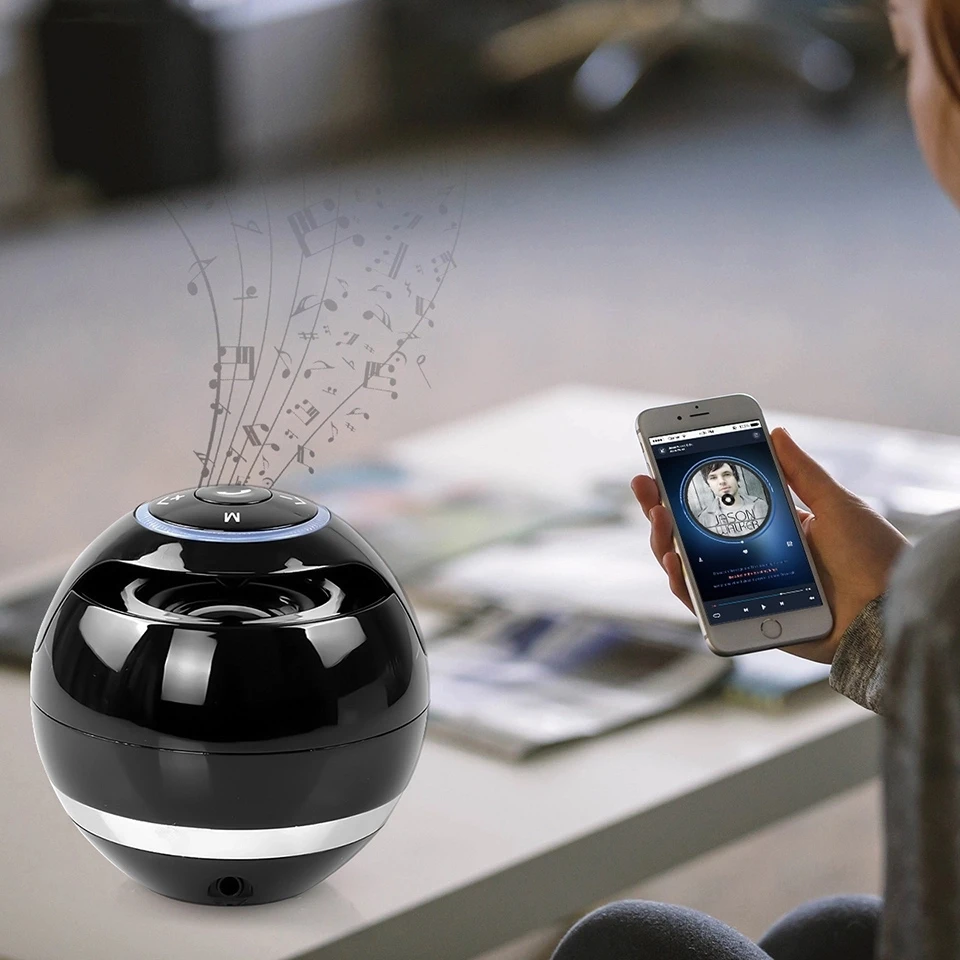 Колонка светодиодный мини беспроводной Bluetooth динамик TF USB портативные музыкальные динамики ручной Бесплатный звонок для iPhone 6 телефон ПК с микрофоном