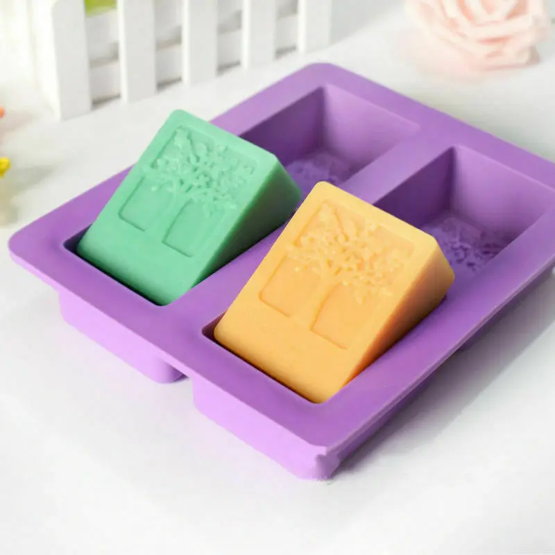 4 полостная прямоугольная зернистая форма силиконовая смола 3d настенная панель