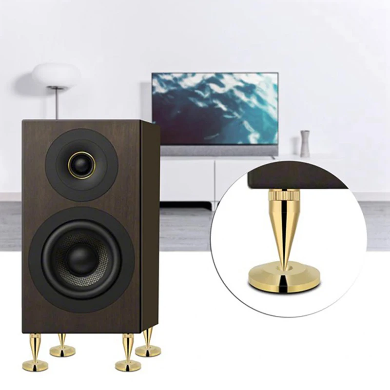 

16 Pairs 6 x 36mm Copper Speaker Spike Isolation Stand + Base Pad Feet Mat Speaker Isolation Speaker Isolation Pads