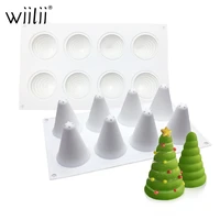 christmas tree silicone cake mold for mousse dessert muffin baking molds ice cube jelly chocolate mould diy cake decoration tool
