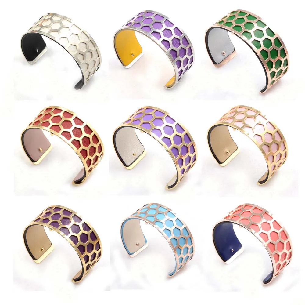 25 мм металлический шестигранник Руку Браслет Разноцветные блестки мандарин