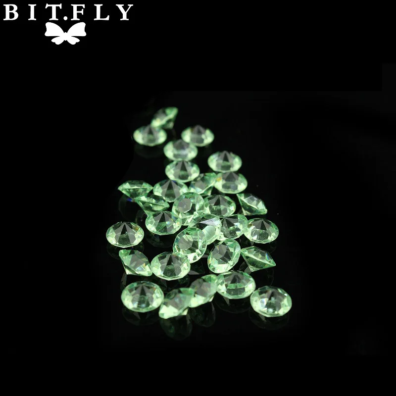 Light green 10 мм 4 Чистый карат Свадебный Стол Разброс Кристаллов алмазное украшение 10,0 мм 2000 шт Вечерние сувениры для мероприятий - Цвет: Light green