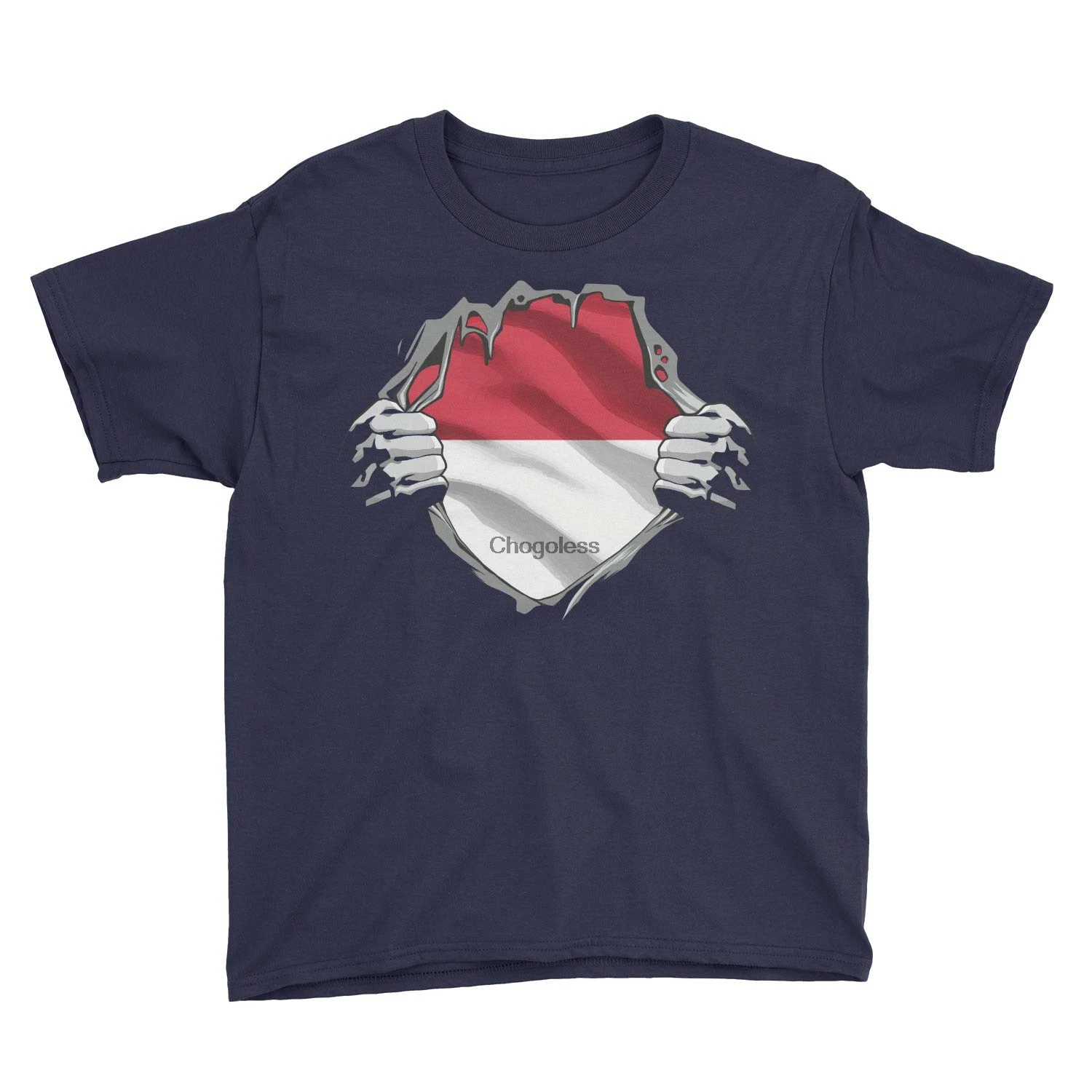 

Superhero Under Shirt Monaco Flag T-Shirt