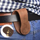 Кожаный кошелек для монет для мужчин и женщин, многофункциональный уличный бумажник для самообороны