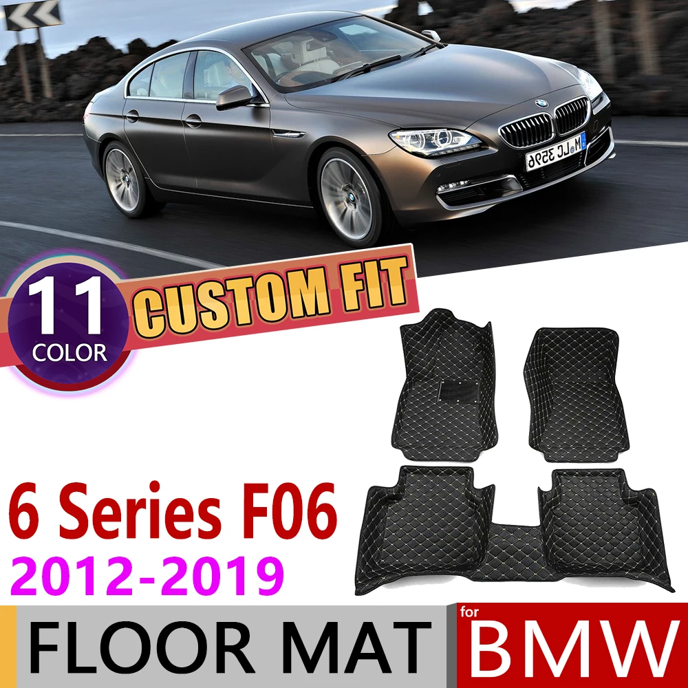 Регбийные кожанные автомобильный коврик для BMW серий 6 Гран купе F06 4 дверный 2012 ~