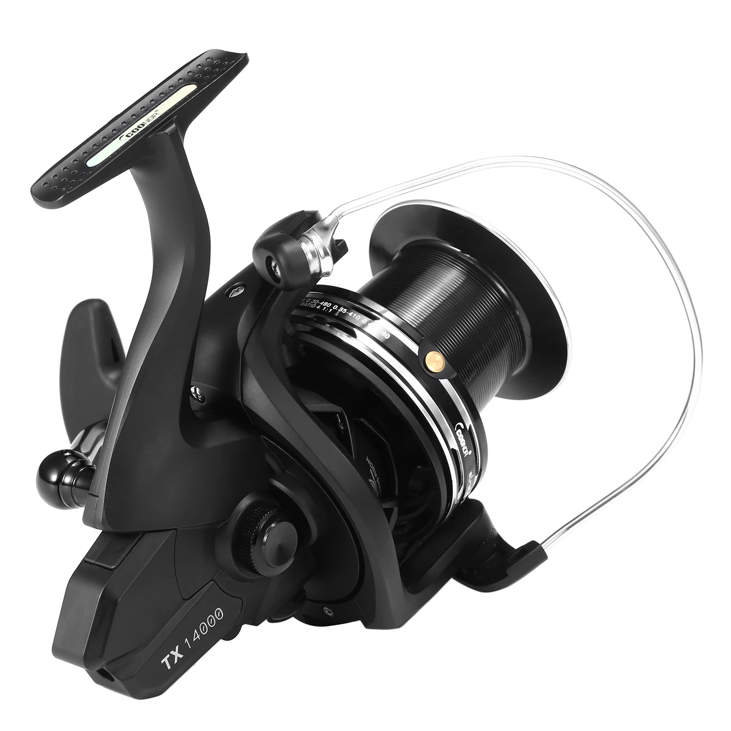 

9+1BB Bearing Big Spinning Reel with Spare Metal Spool High Speed 4.1:1 Sea Fishing Wheel with Left/Right Interchangeable Handle