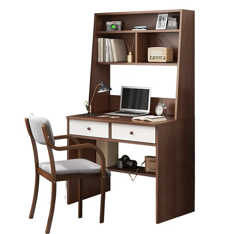 Desktop Table Bedroom Simple Study Home and Chair Combined Bookcase Integrated Bedside |