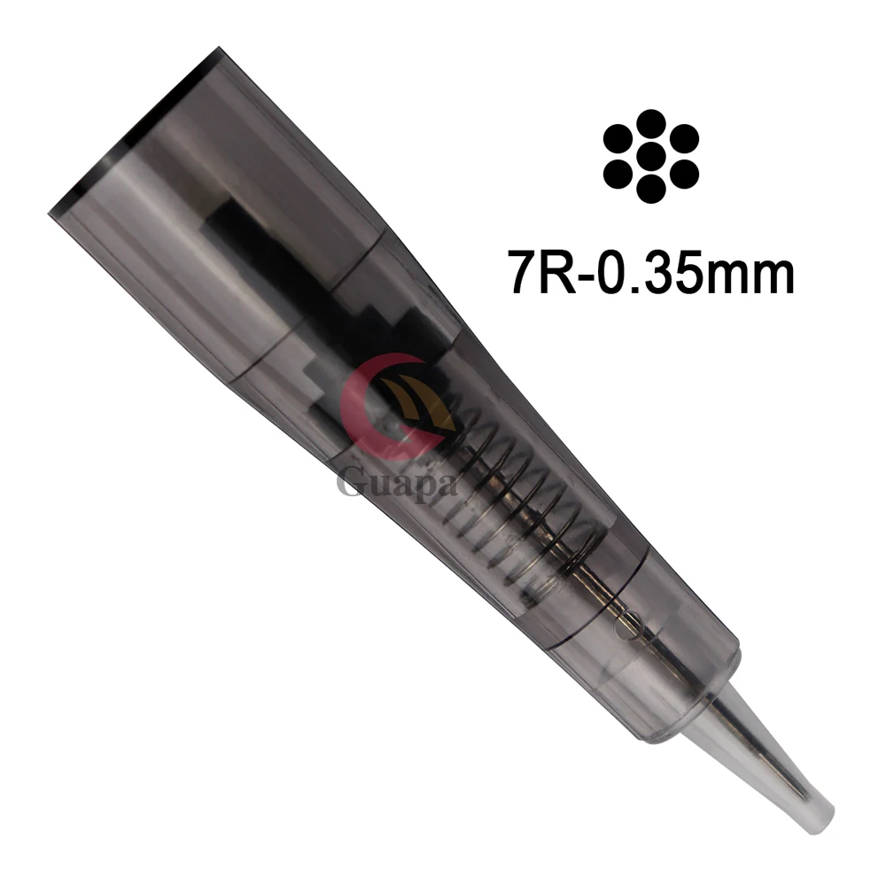 0.35mm 7R Профессиональный 10 шт. одноразовый Перманентный макияж иглы татуировки картридж для перманентного макияжа машина бровей татуировки губ - Габаритные размеры: 0.35mm 7R