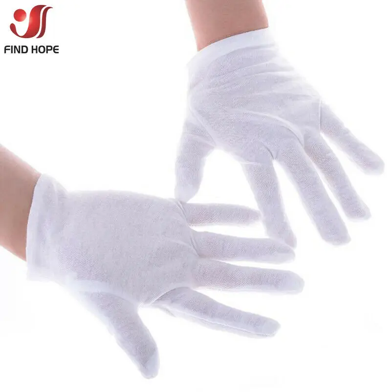 

Одноразовые белые хлопковые перчатки 6/12 пар