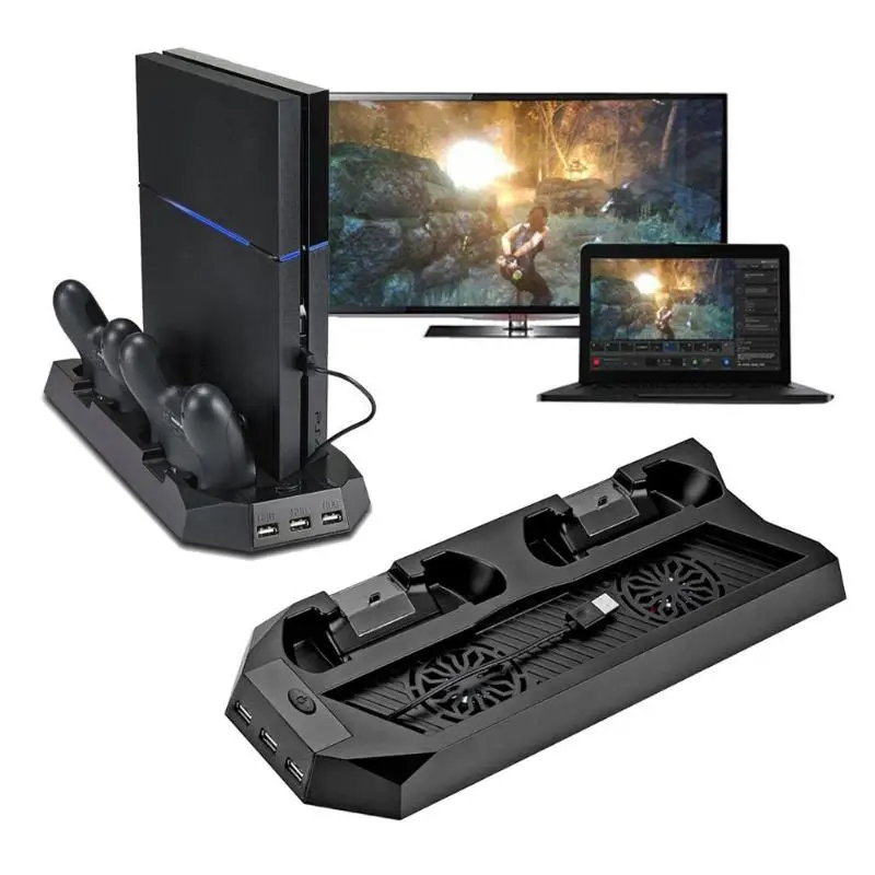 Вертикальный кулер для PS4 PlayStation 4 многофункциональный охлаждающий вентилятор
