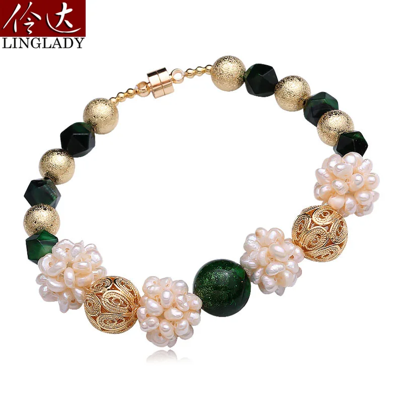 

LINGLADY latest pearls bracelet, Celebrity Style beads bracelet, generous all-matched bracelet
