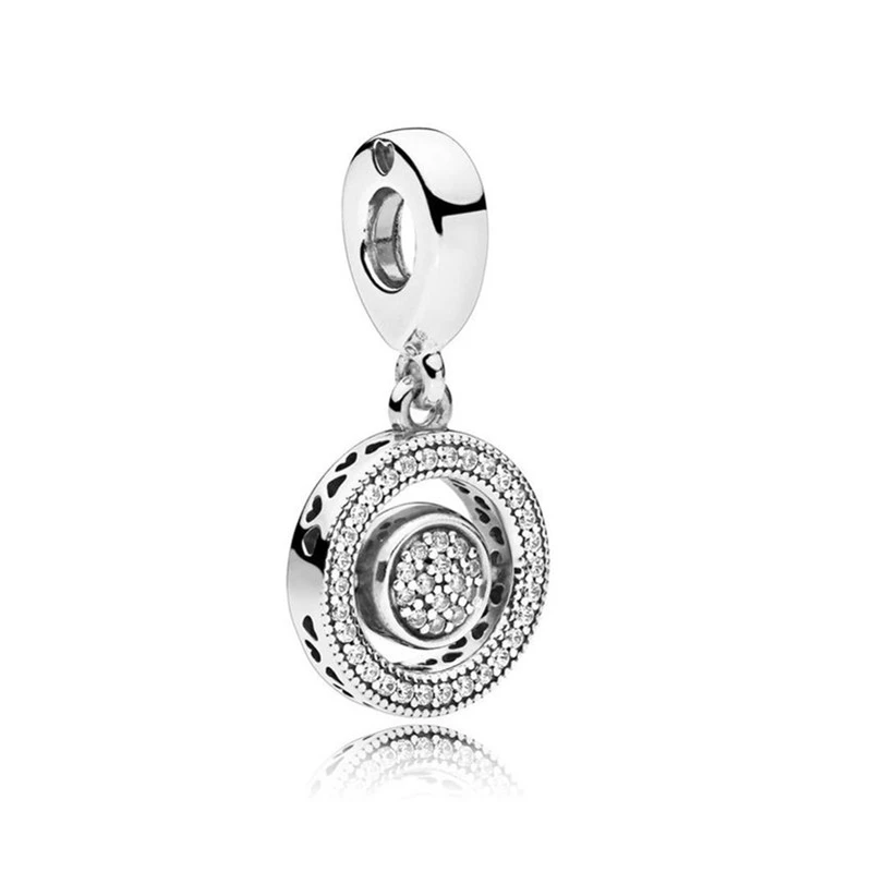 

Silver Heart Bead Diamond Pendant Charms Fit Women Beads Bracelets Jewelry