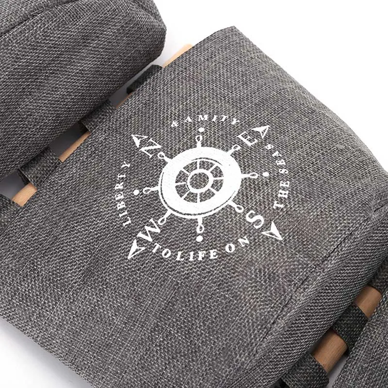 Новый Темно Синий Стильный трендовый Органайзер из хлопка и льна серого цвета