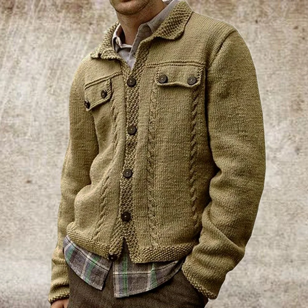 

Sweater Coat Men Autumn Casual Knitted Sweater Casual Coat Men Streetwear