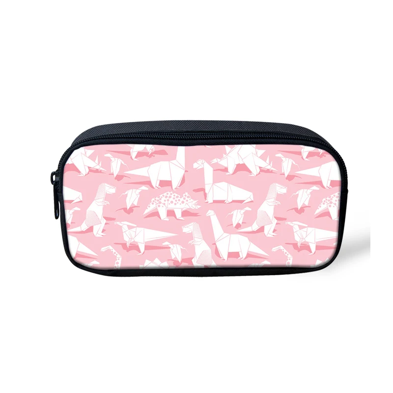 Чехол карандаш для детей с рисунком динозавра оригами милый Футляр ручек