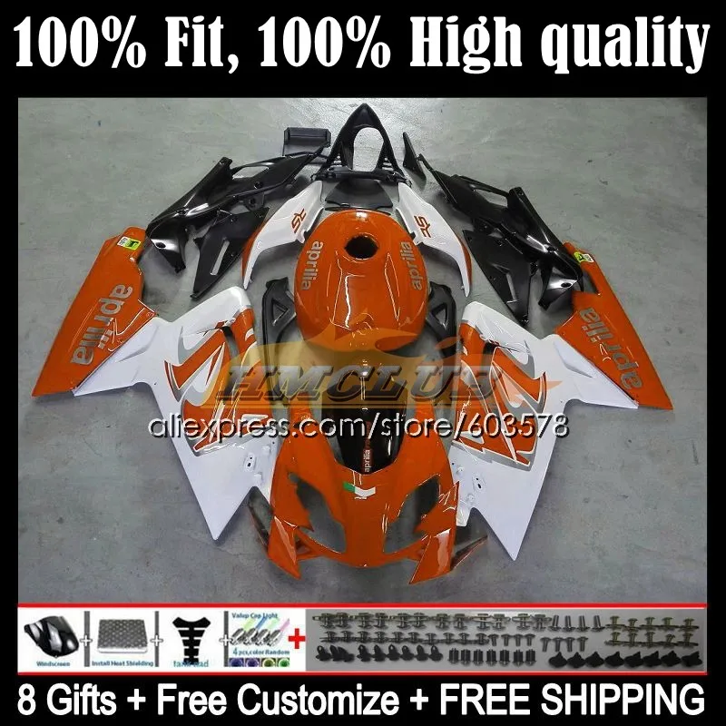 

Injection For Aprilia RS-125 RS 125 RS4 54CL.41 RSV125 2006 2007 2008 2009 2010 2011 RS125 06 07 08 09 11 Fairings Orange white