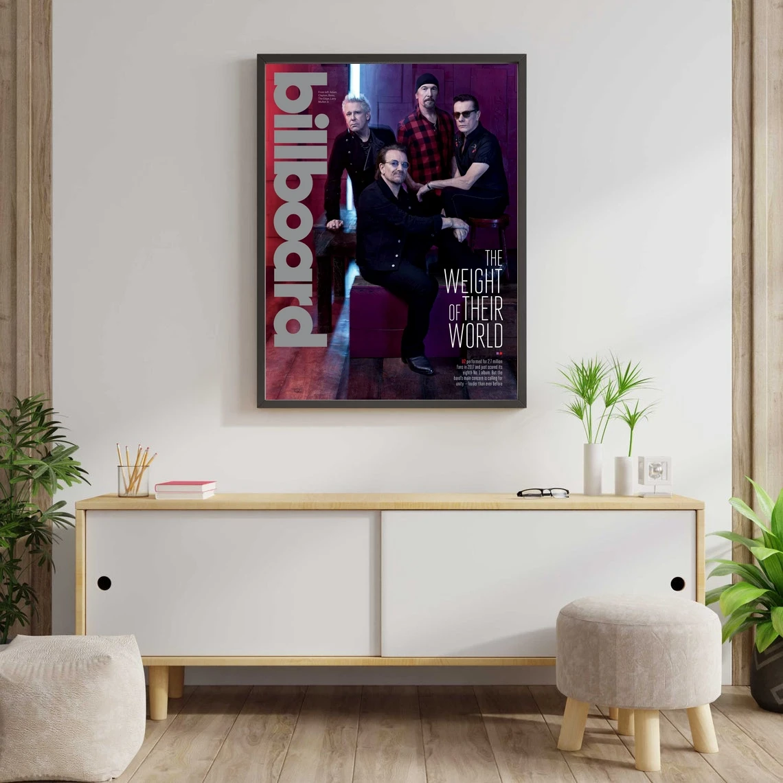 Печать на холсте Адам Клейтон Боно Эдж