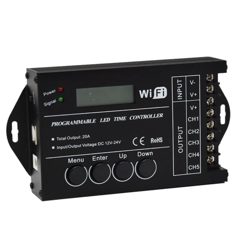AMS-Tc421 Wifi программируемый 5-канальный светодиодный светильник на выходе широко