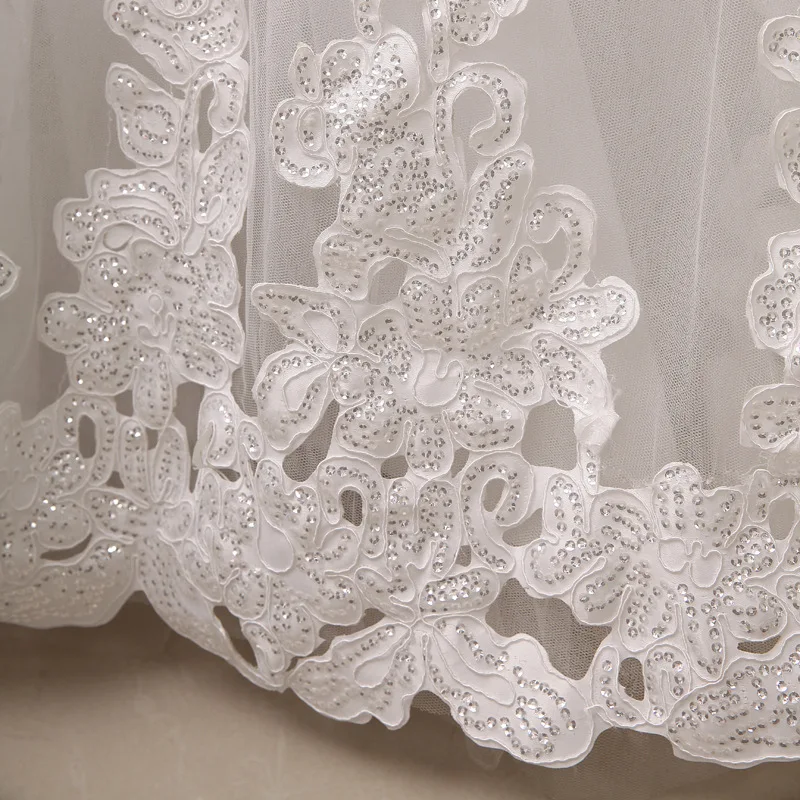 

Wedding Dress Illusion Strapless Sleeveless Lace Tulle Beading Embroidery Crystal Backless Sequined Train Women Bride Gown GB077