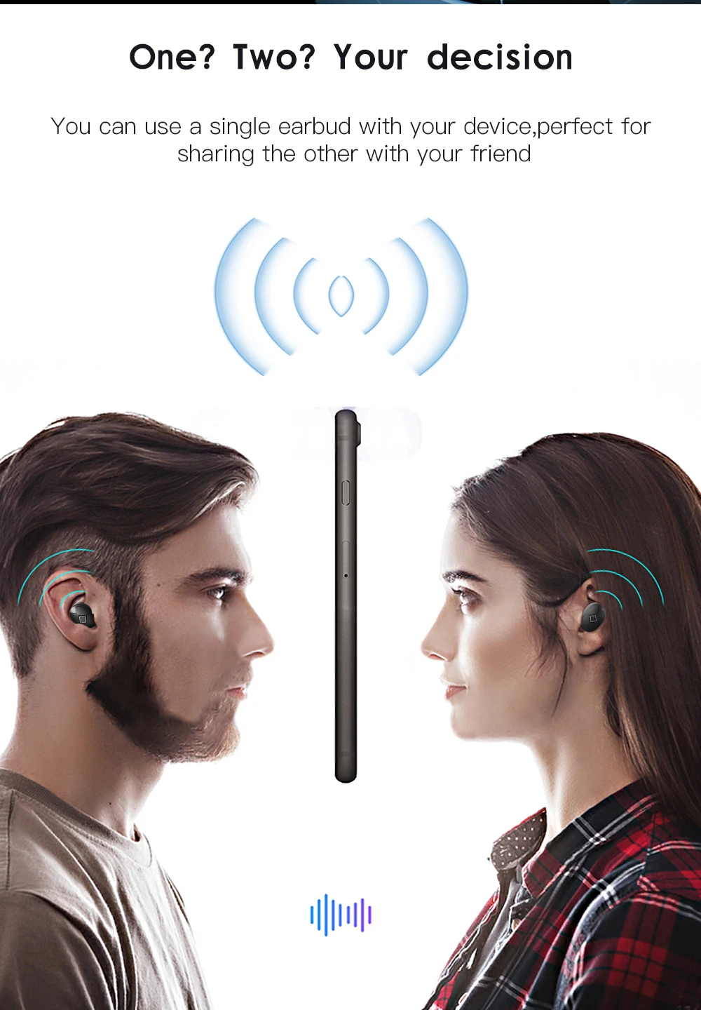 Femperna Bluetooth наушники Bluetooth 5,0 Беспроводные наушники с зарядным устройством спортивная Гарнитура 3D стерео с двойным микрофоном