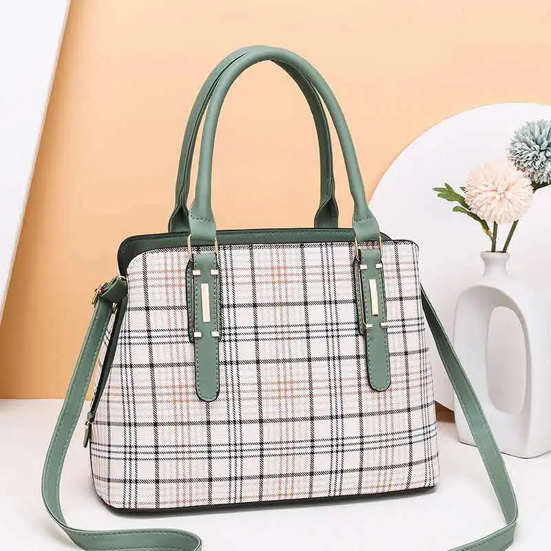

2021 Fashion Designer Plaid Women Purses and Handbags Large Capacity Bucket Bag High-quality Lady Shoulder Messenger Bag Bolsos