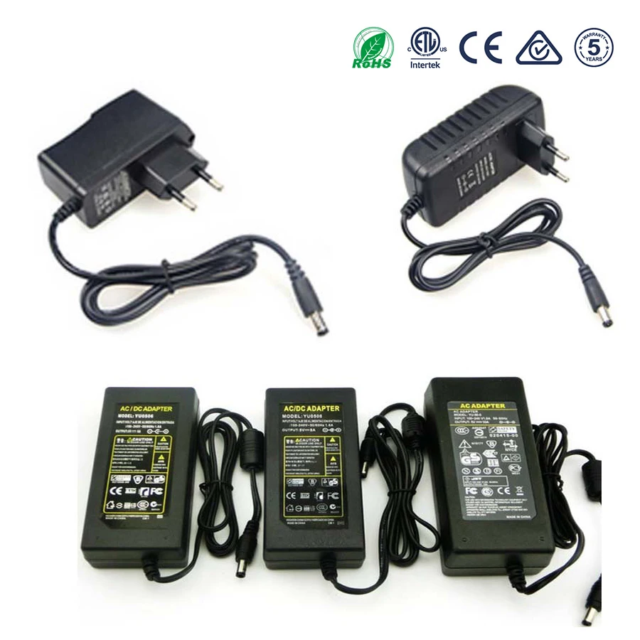 

AC DC Led Power Supply Adapter 5V 1A 2A 3A 5A 6A 8A Transformers 5 V Volt Power Supply Adapter AC 220V To 5V12V Led Driver