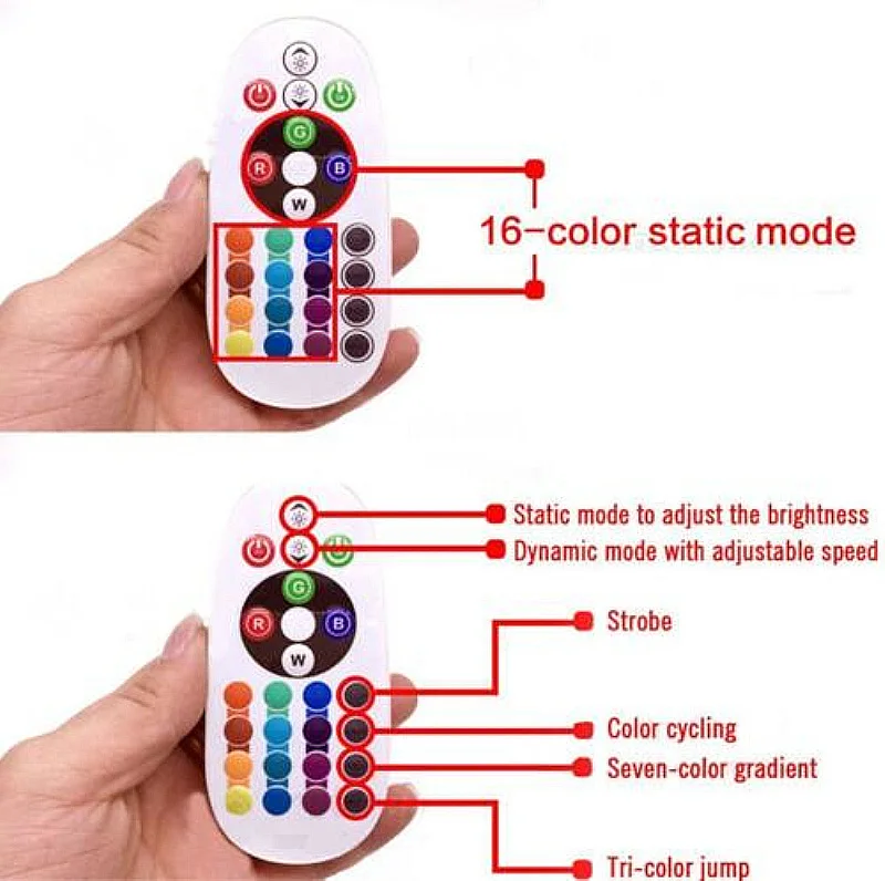 

2pcs T10 5050 LED RGB Car Interior Reading Lamp Wedge Dome Light With Remote Contr Car Wedge Dome Lights