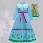 Платье Принцессы Disney, ночная рубашка Холодное сердце 2, Aisa, Анна, Шелковый бант, лента, украшение, маленький цветочный узор, для вечеривечерние, выступления принцессы