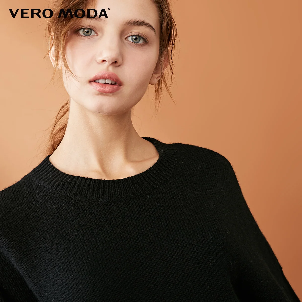Vero Moda шерстяная вязаная с круглым вырезом из кроличьего меха | 318413578