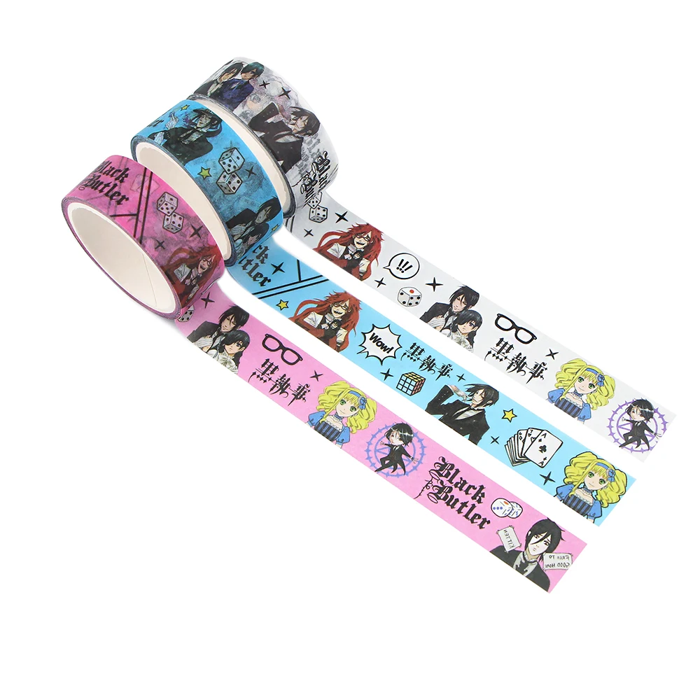 

E2329 аниме, принты с героями из мультфильма лента Washi рукоделие изоляционная лента наклейки Школьные канцелярские подарок ремесла