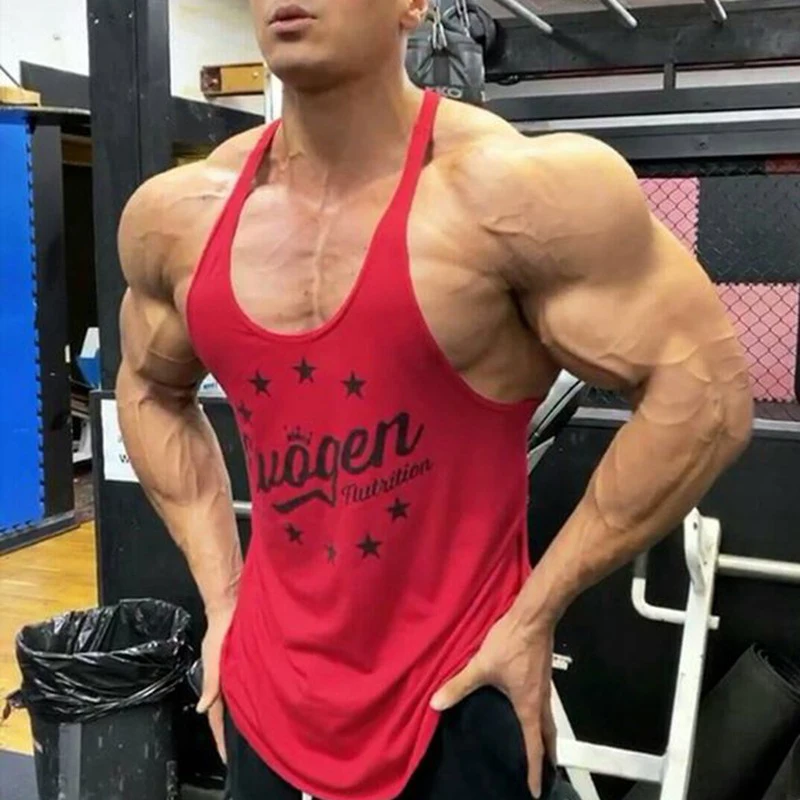 

Men's clothing 2020 summer jogger fitness brand men's vest workout bodybuilding men's sportswear fashion top