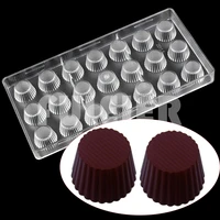cake cup shape polycarbonate chocolate mold belgium cake sweets baking candy mould bonbon confectionery tool bakeware
