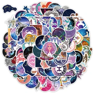 1050100pcs zodiac constellation graffiti stickers skateboard guitar laptop suitcase phone waterproof sticker decal kid toy free global shipping