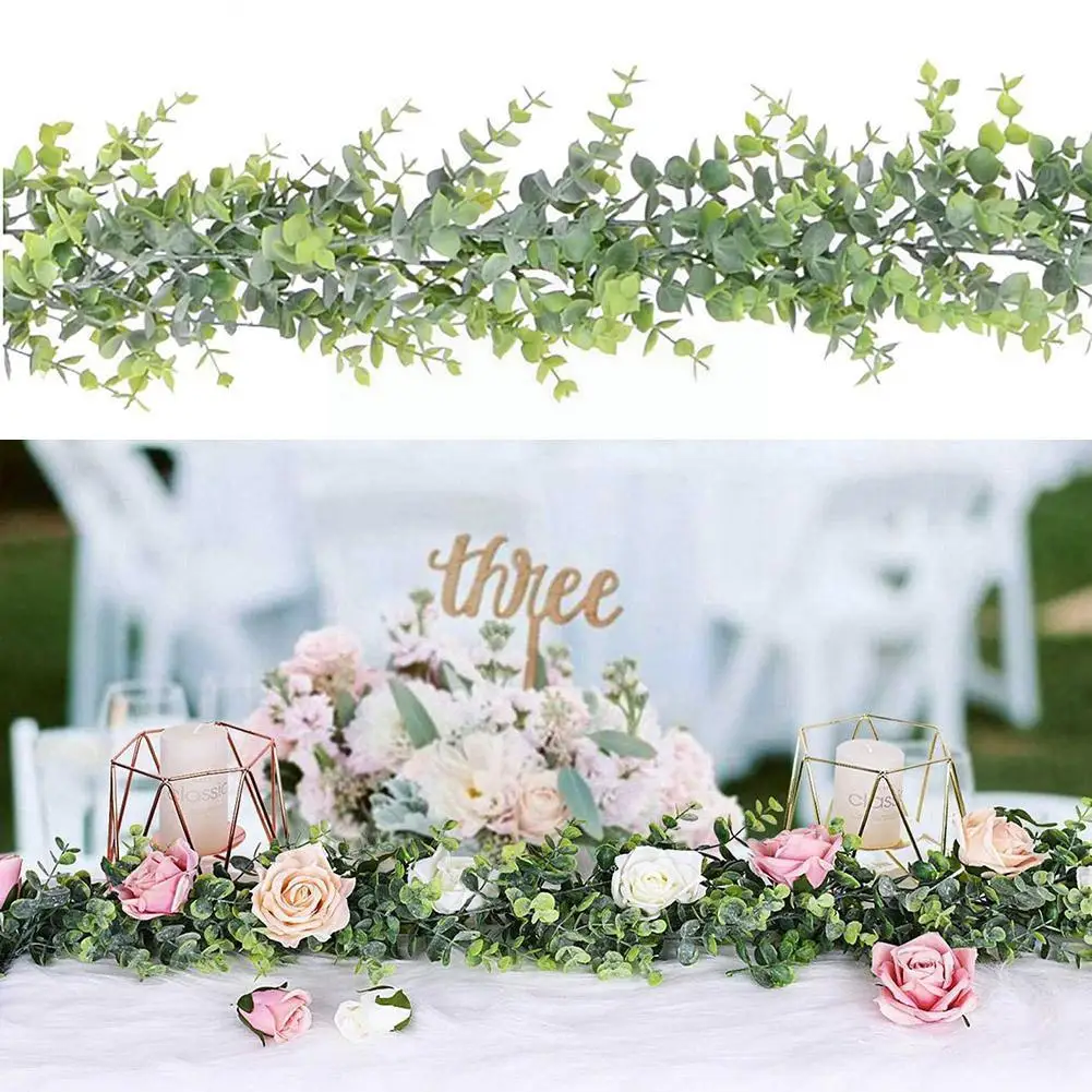 

Artificial Eucalyptus Garland Ivy Wreath Faux Vines Garland Backdrop Greenery Arch Hanging Decor Wall Wedding Plant 1.8M/Pc M3K5