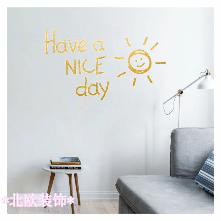 Хорошего дня хорошего настроения наклейки на стену английском языке