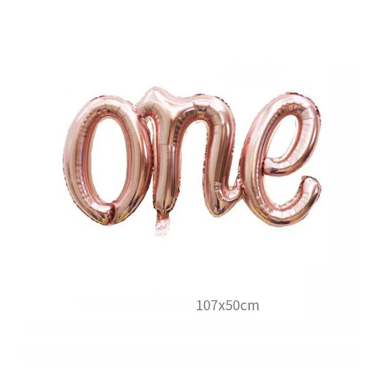 Фольгированные воздушные шары Twins розового золота с надписью One Boy Girl Baby Shower для 1