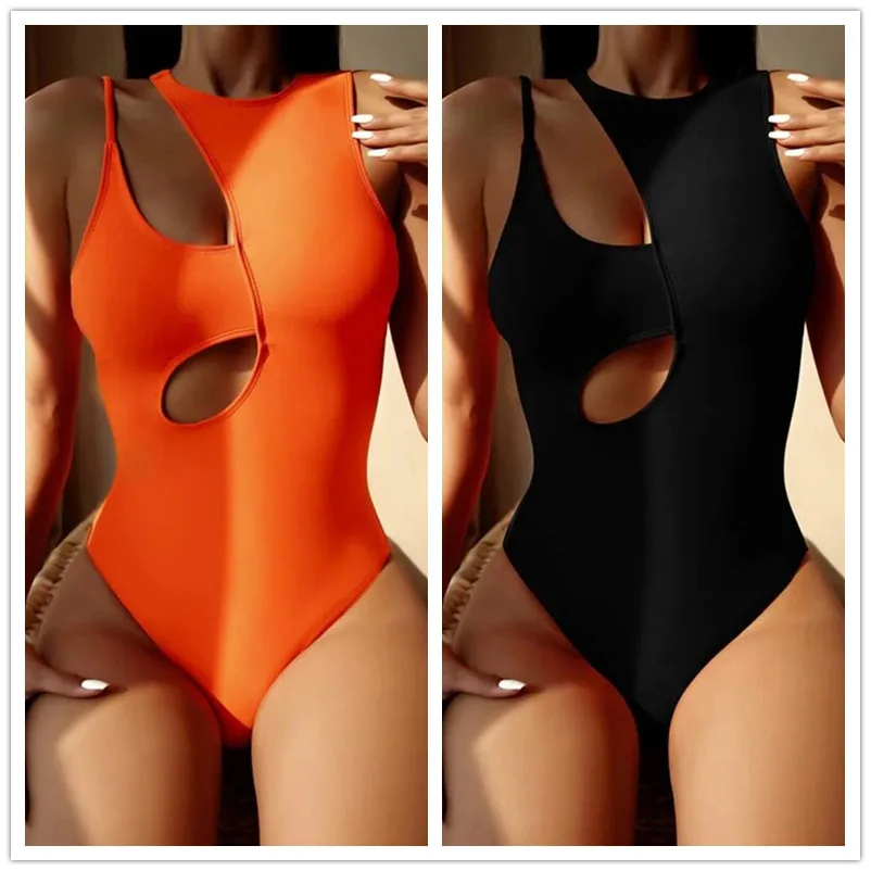 2021 цельный женский купальник сексуальные купальники однотонный новый милый Боди