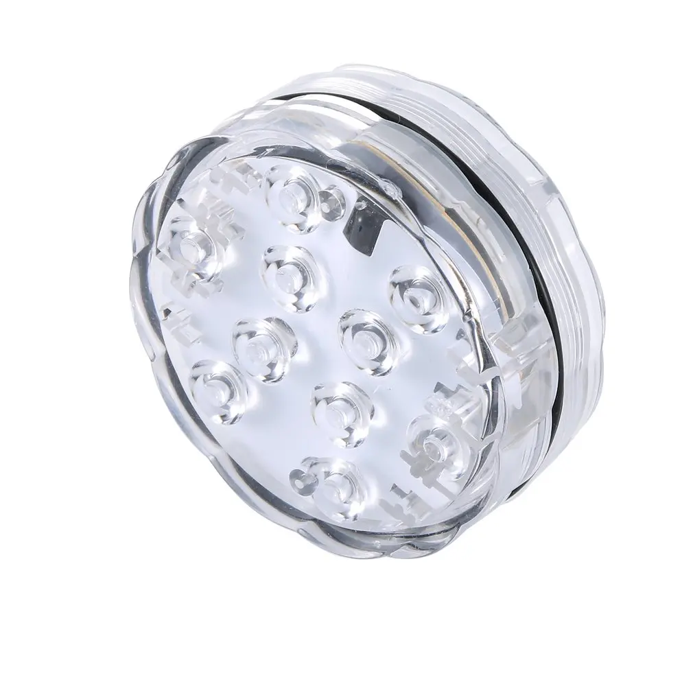 10LED RGB погружной цветной светильник с дистанционным управлением зарядка от