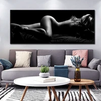sexy sleeping black and white women nude portrait posters and prints canvas painting wall art picture cuadros for living room