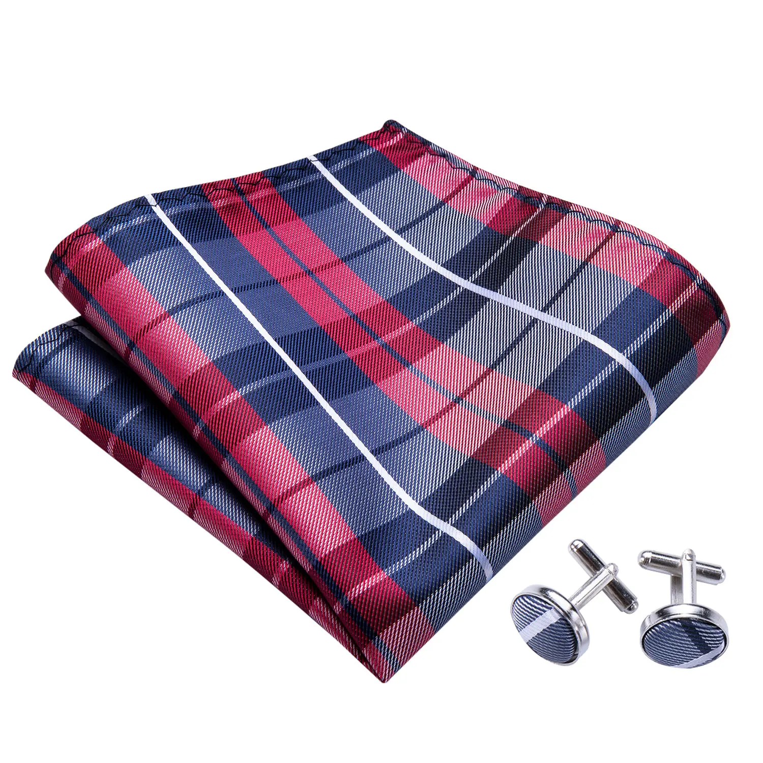 Self Tie Bowtie Men Red Brown Striped Silk Butterfly Bows Ties Hanky Cufflinks Set Party Wedding Gift Formal Dress Barry.Wang | Аксессуары