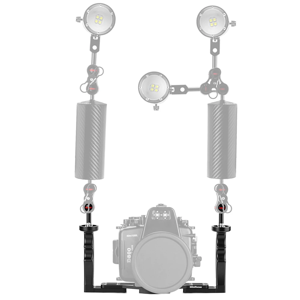 Двойной Ручной Стабилизатор для дайвинга Подводные корпуса лоток захват с