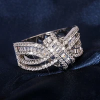 new luxury fashion ring for women s925 sterling silver wedding party unique bow personality zircon exquisite jewelry wholesale
