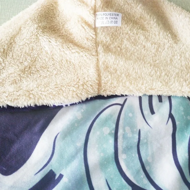 Темно-синий цвет морских существ узор теплая зимняя Толстовка одеяло для