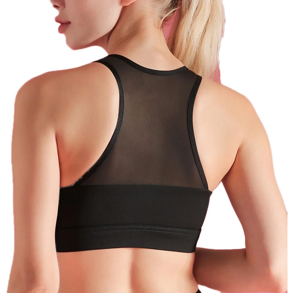 Сетчатый дышащий бюстгальтер для йоги спортивные топы фитнеса женский