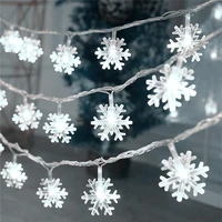 new year garland led snowflake christmas decoration 2023 home festoon snow string lights 1020m plug operated
